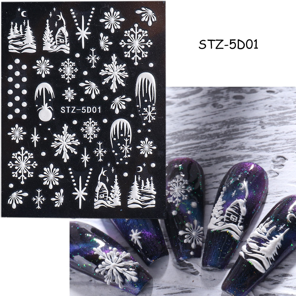 5D Nail Stickers Flowers