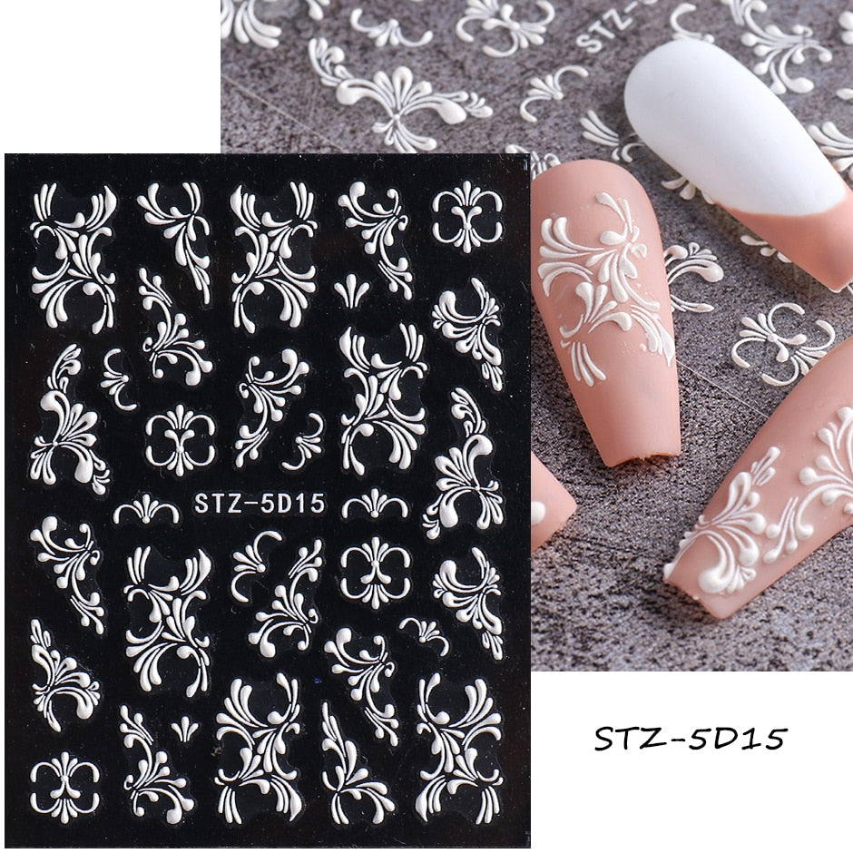 5D Nail Stickers Flowers