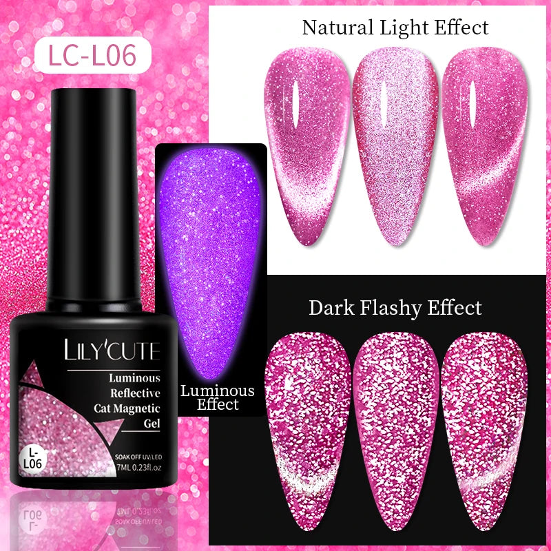 9D Rainbow Reflective Nail Gel Polish