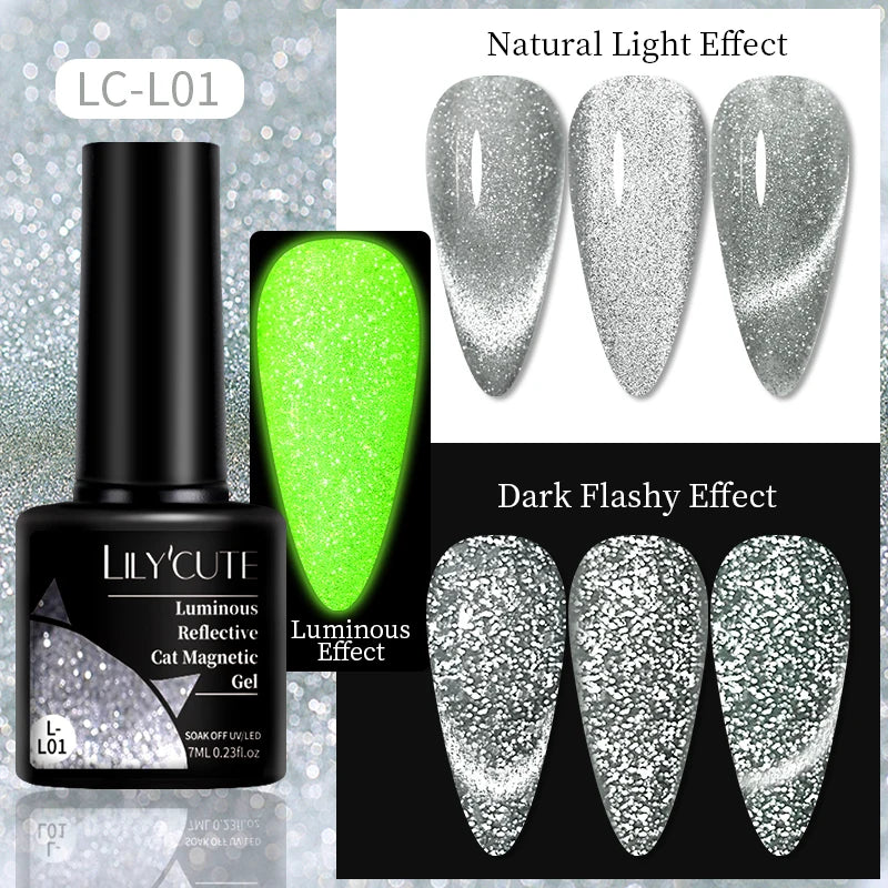 9D Rainbow Reflective Nail Gel Polish