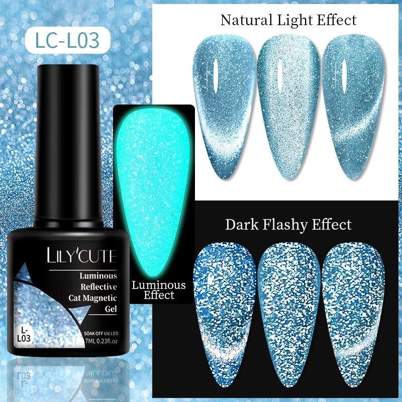 9D Rainbow Reflective Nail Gel Polish