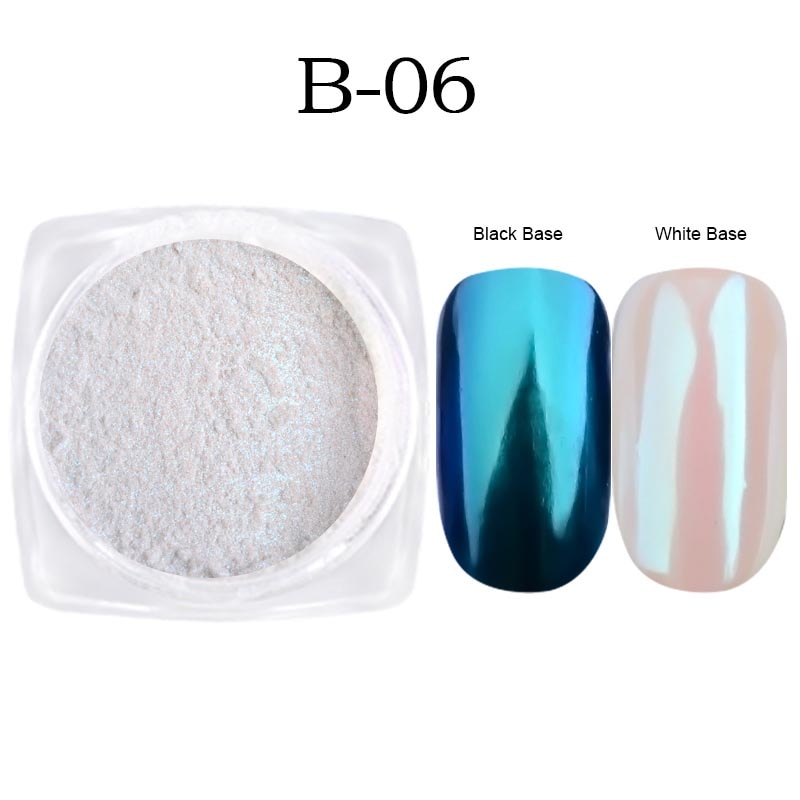 White Chrome Pearl Nail Powder