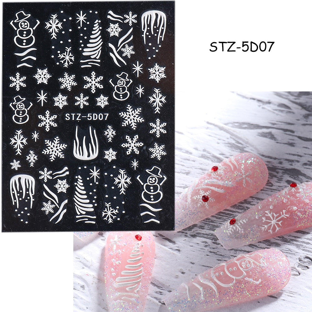 5D Nail Stickers Flowers