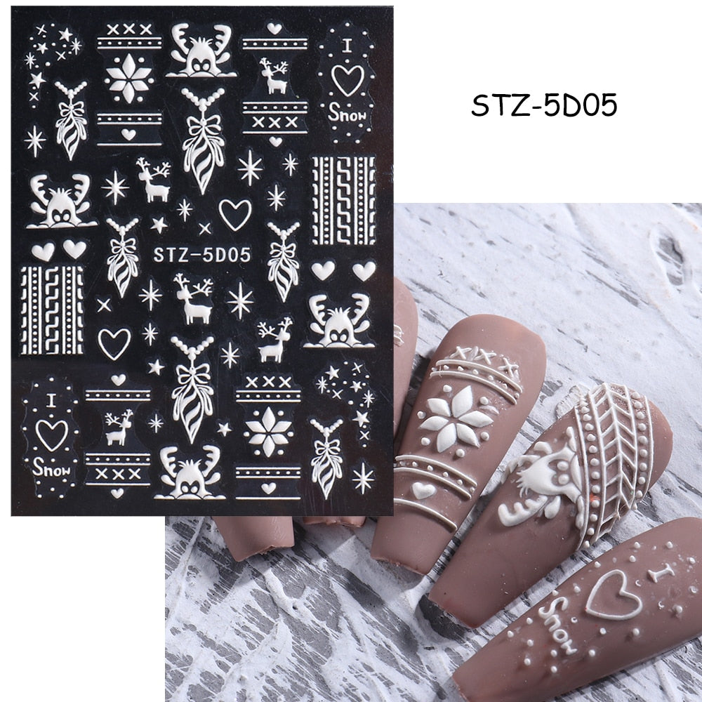 5D Nail Stickers Flowers